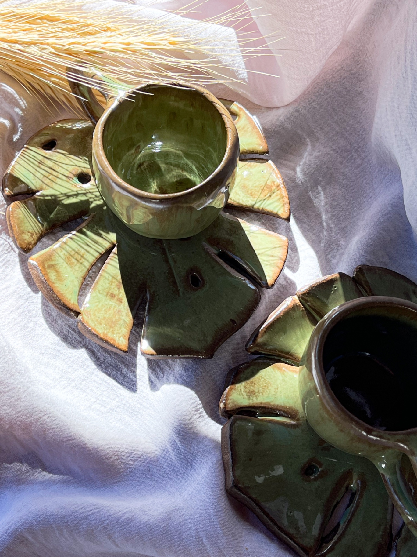 Peças de cerâmica do ateliê
